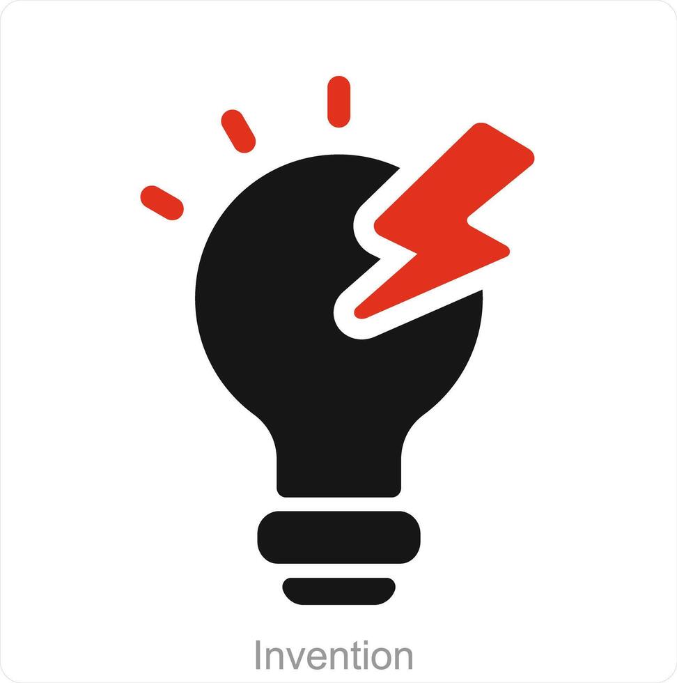 Invention and idea icon concept vector