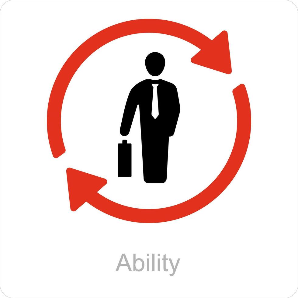 Ability and man icon concept vector