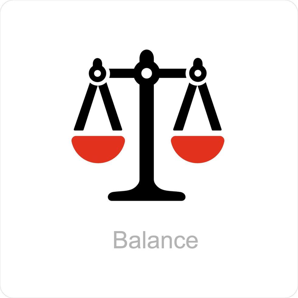 equilibrar y ley icono concepto vector