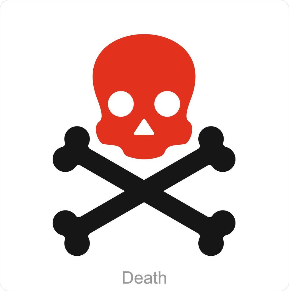 Death and die icon concept vector