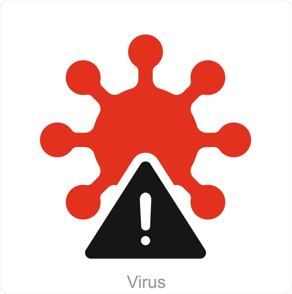 Virus and bug icon concept vector