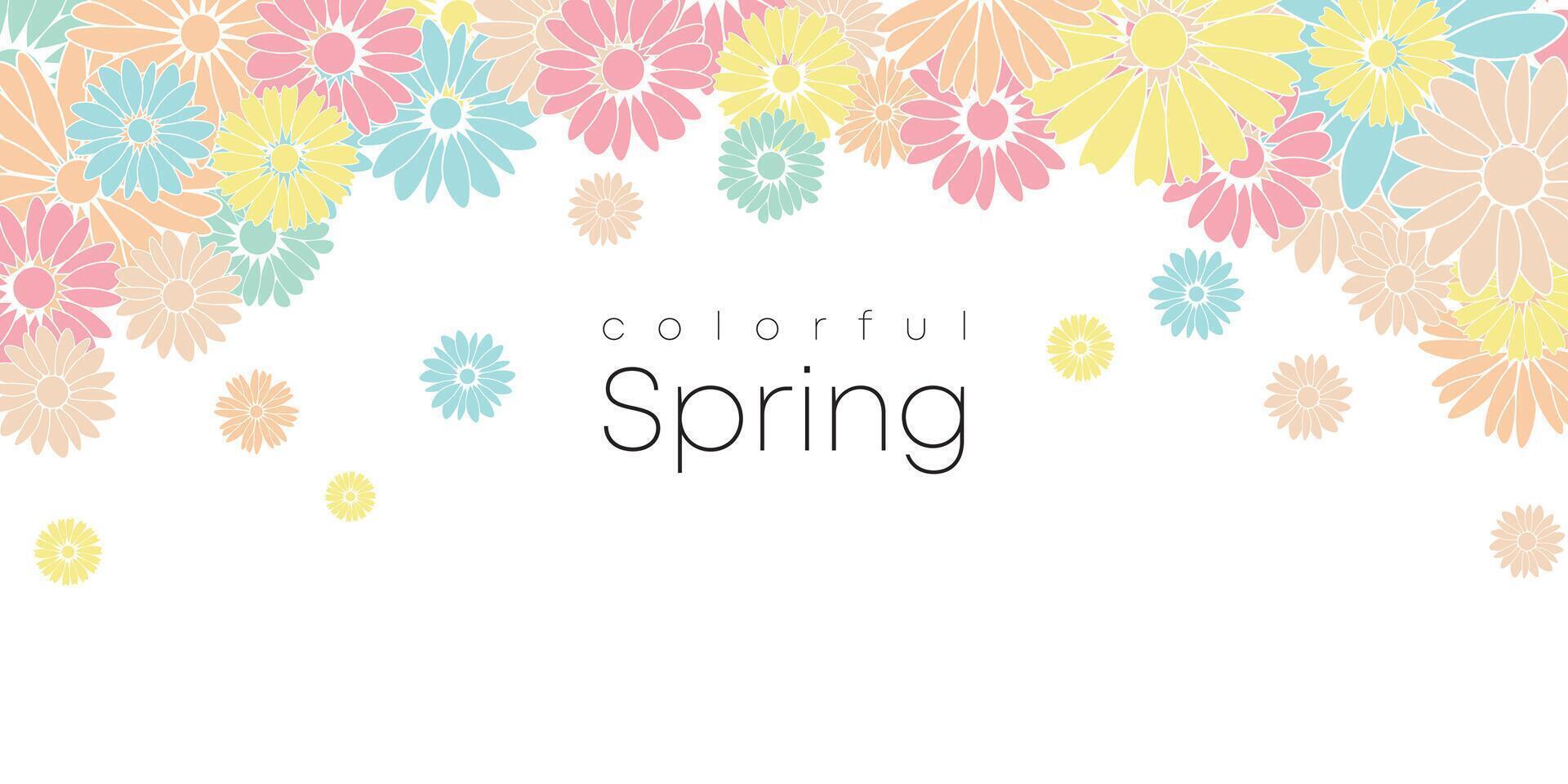 Spring abstract vector backgrounds with flowers,Art illustration for card, banner, invitation, social media post, poster, advertising.