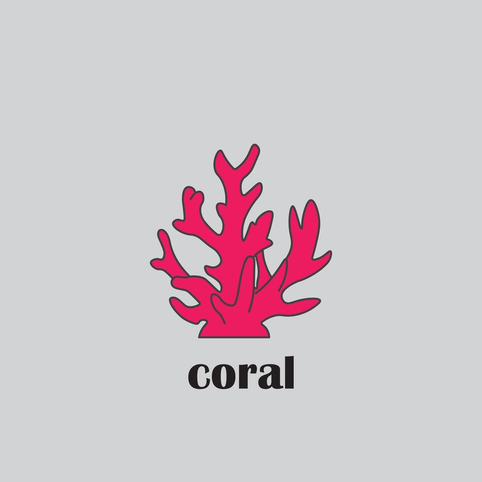 coral logo diseño vector