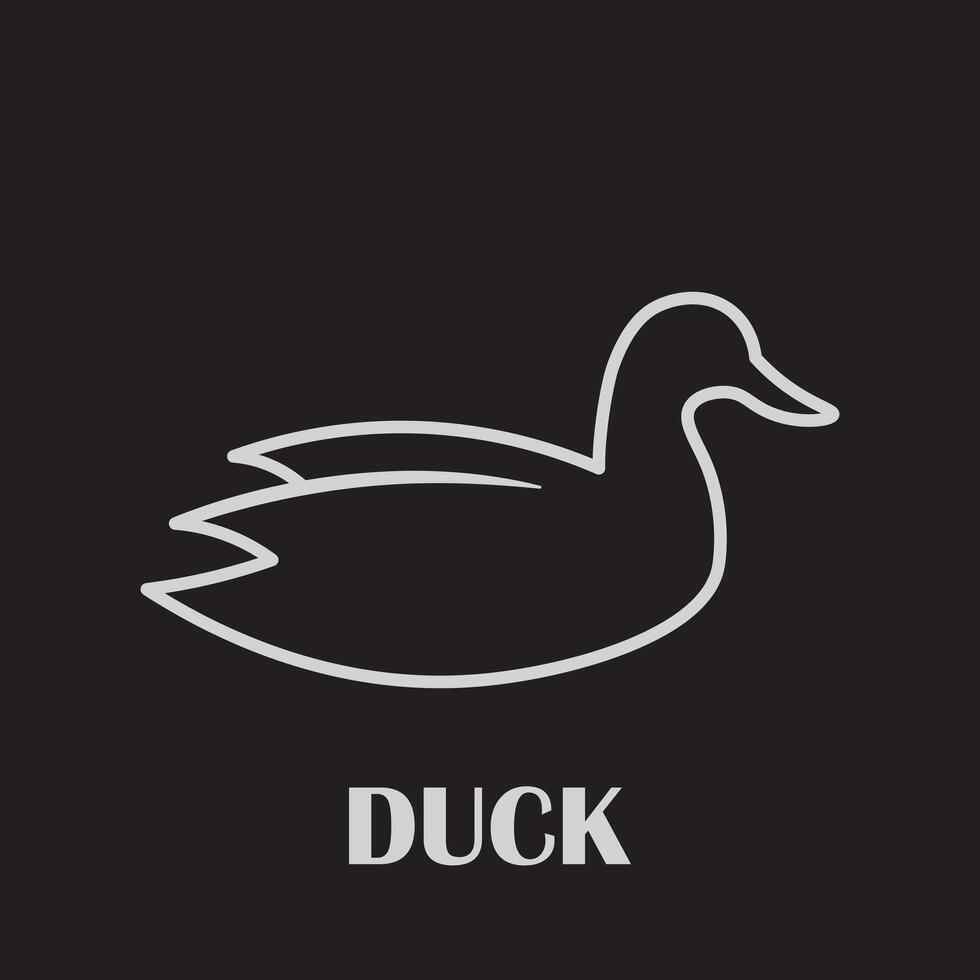 Duck logo design vector