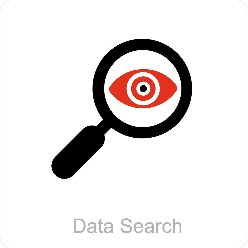 Data Search and Big data icon concept vector