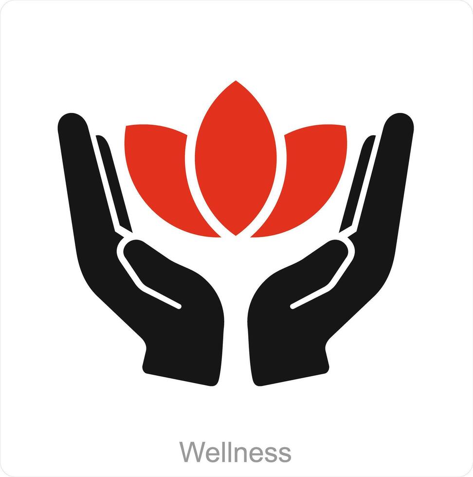 Wellness and flower icon concept vector