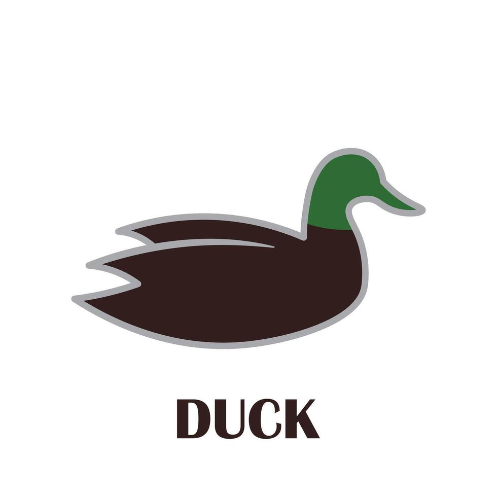 Duck logo design vector