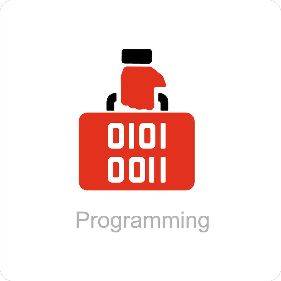 programming and code icon concept vector