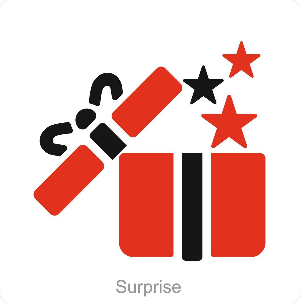 Surprise and gift icon concept vector