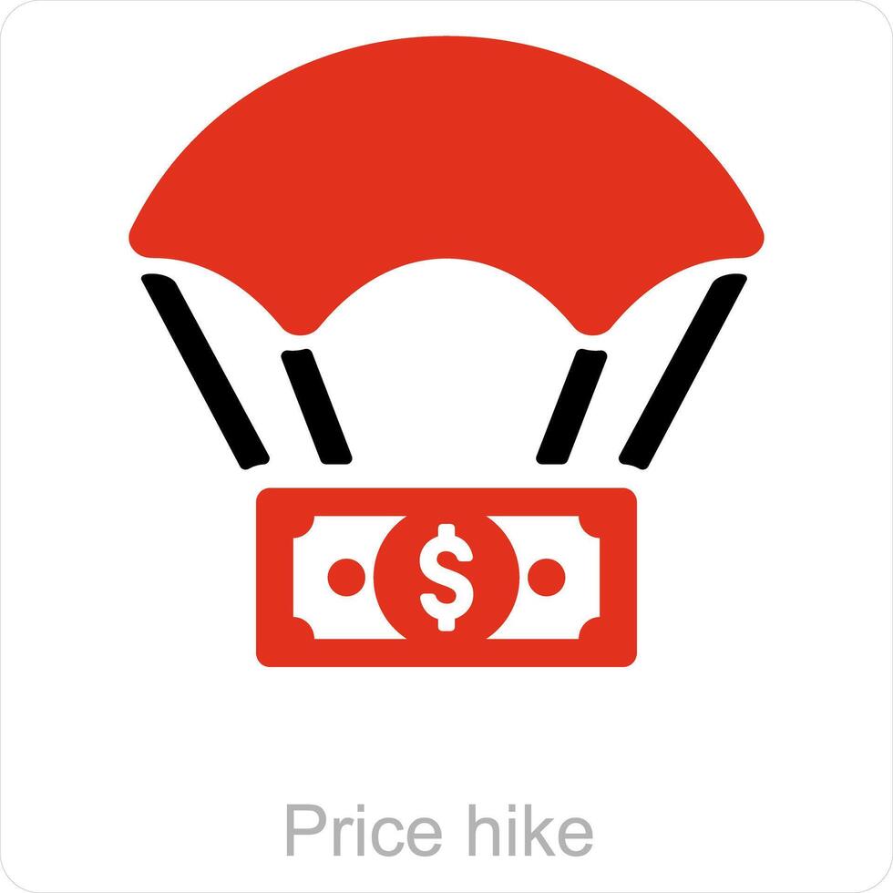 Price Hike and money icon concept vector