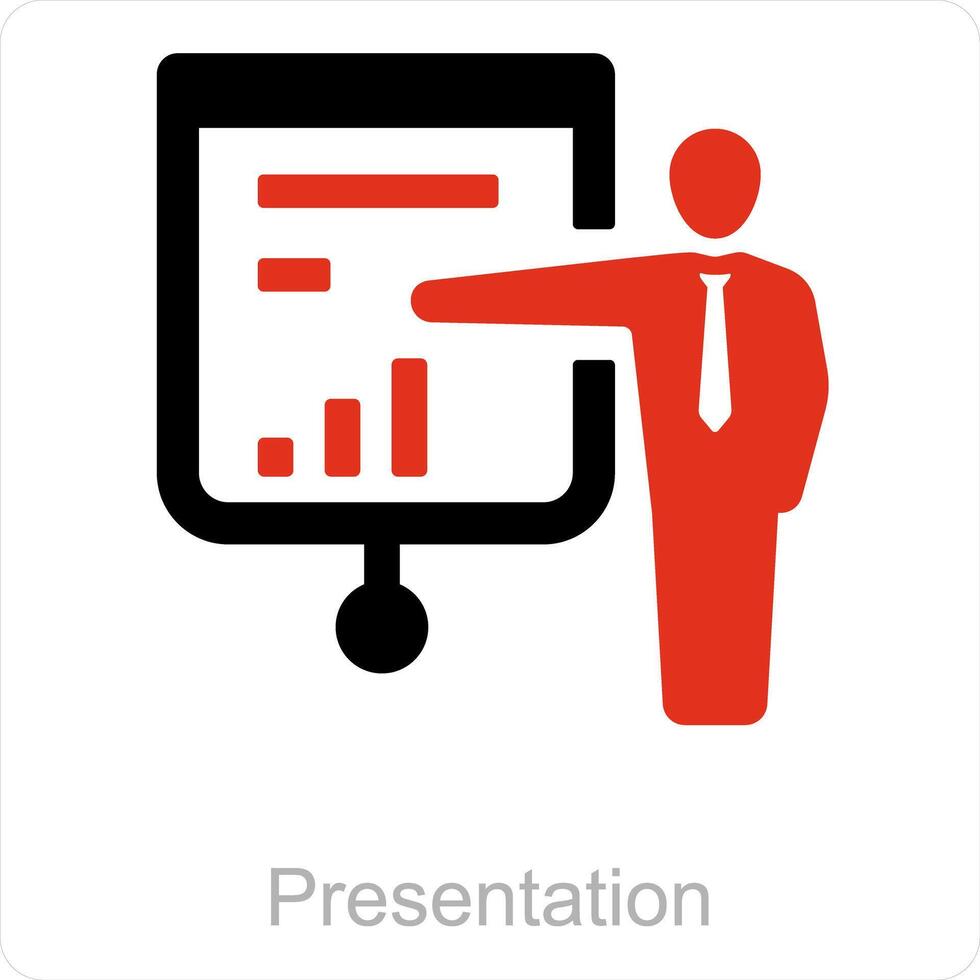 Presentation and business icon concept vector