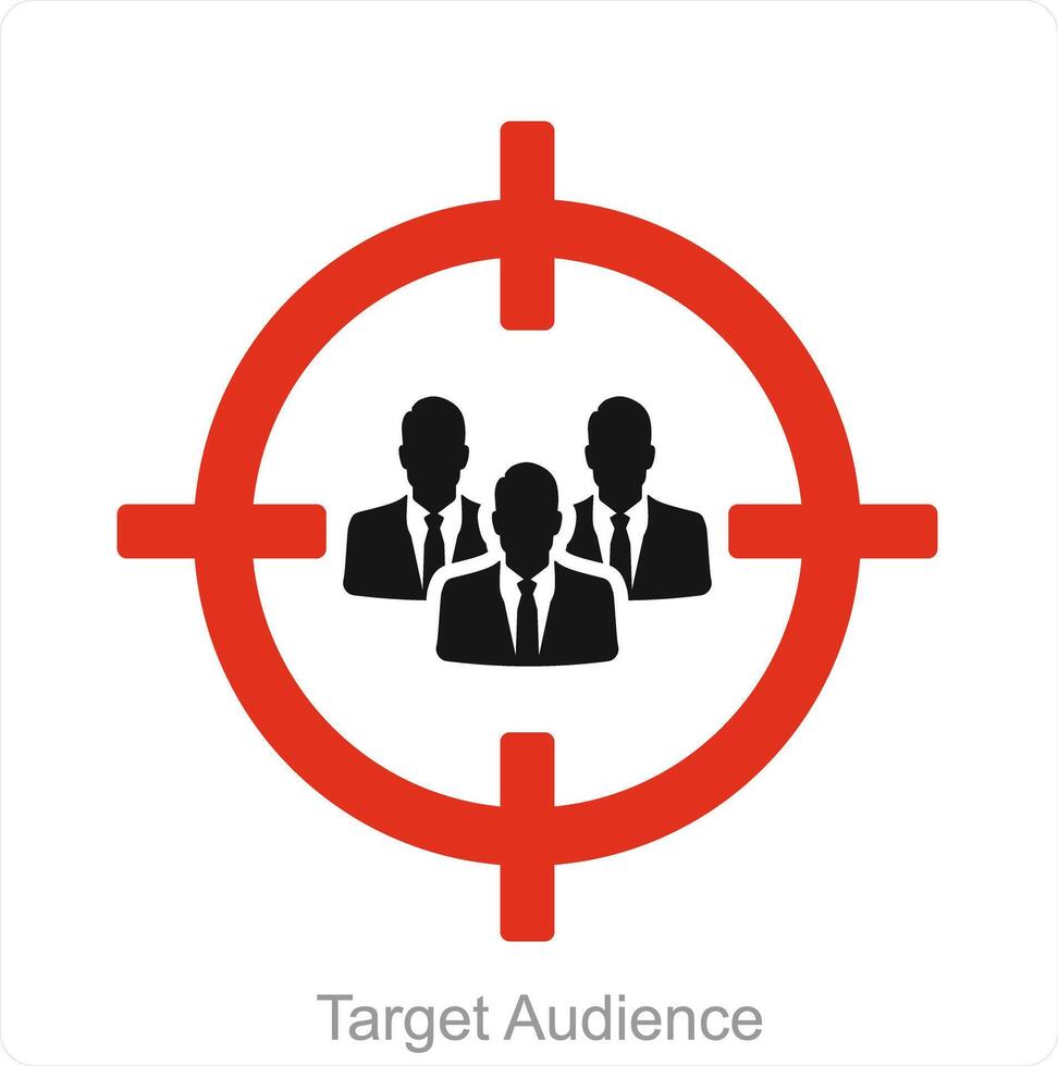 Target Audience and focus icon concept vector