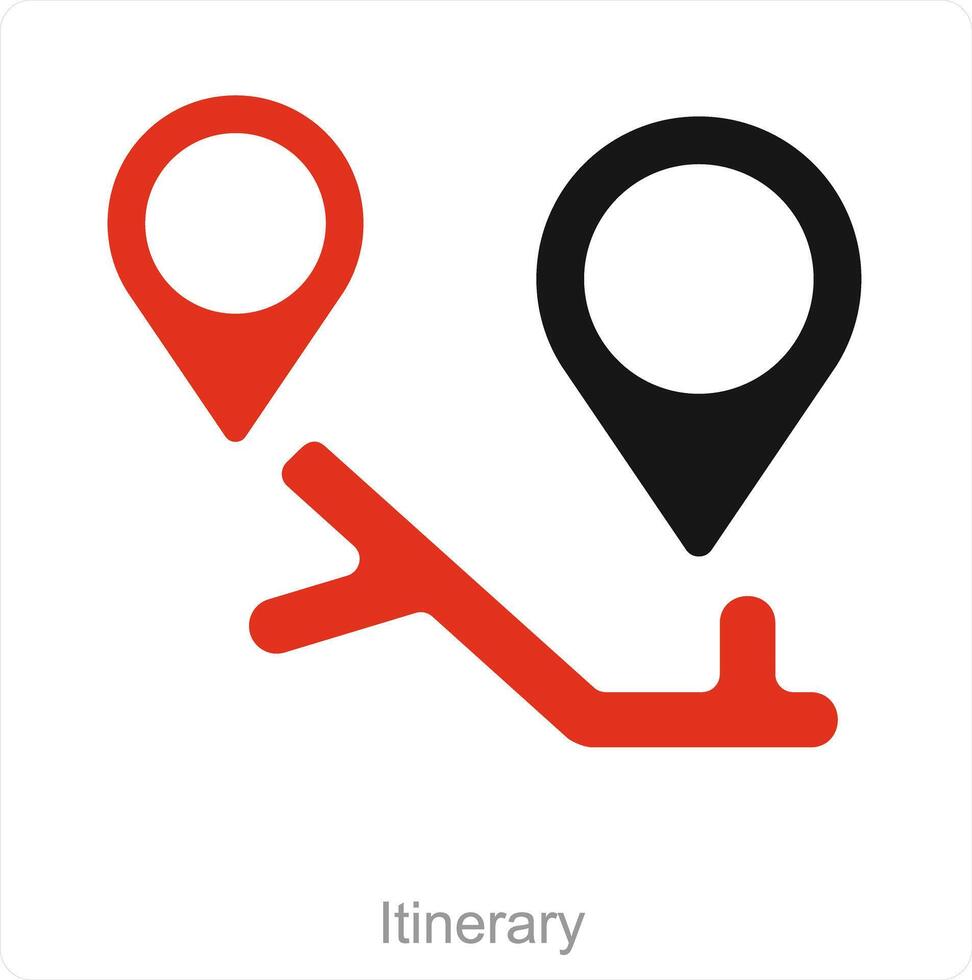 Itinerary and way icon concept vector