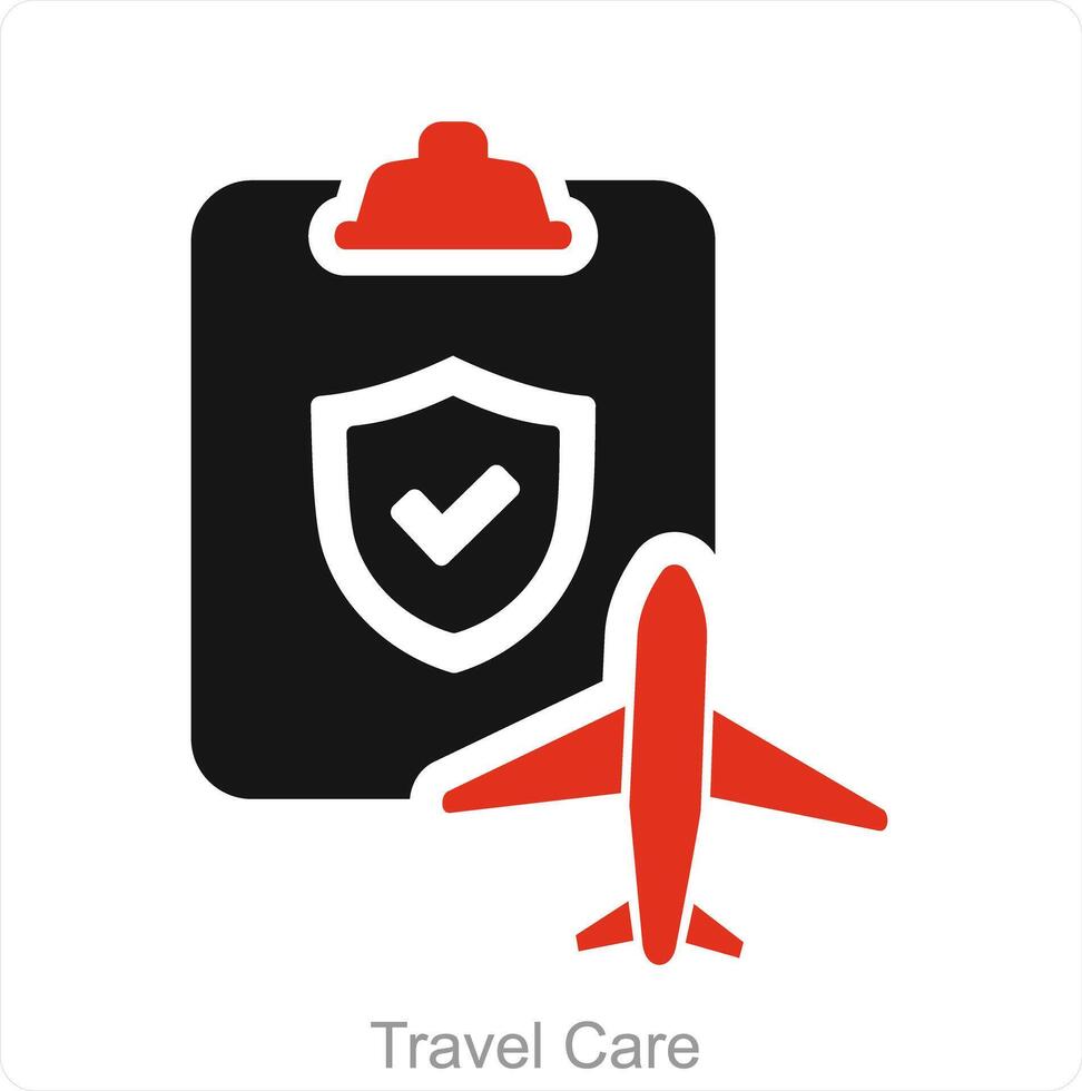 Travel Care and care icon concept vector