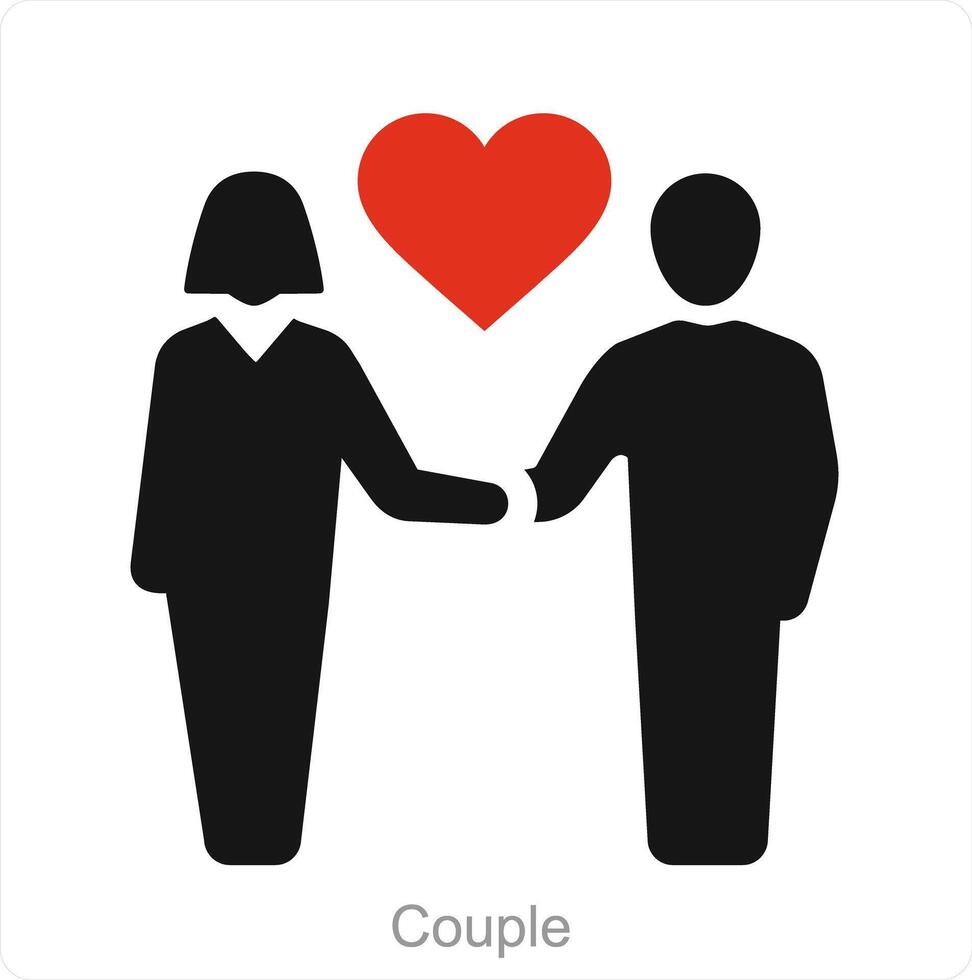 Couple and lovely couple icon concept vector