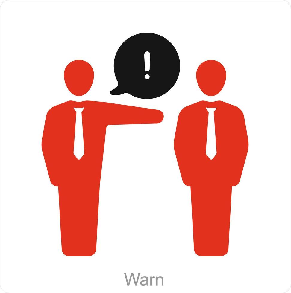 Warn and alert icon concept vector