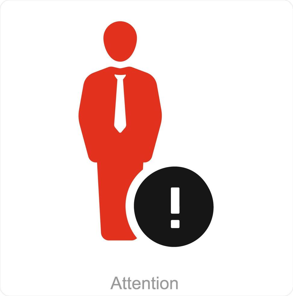 Attention and  alert icon concept vector