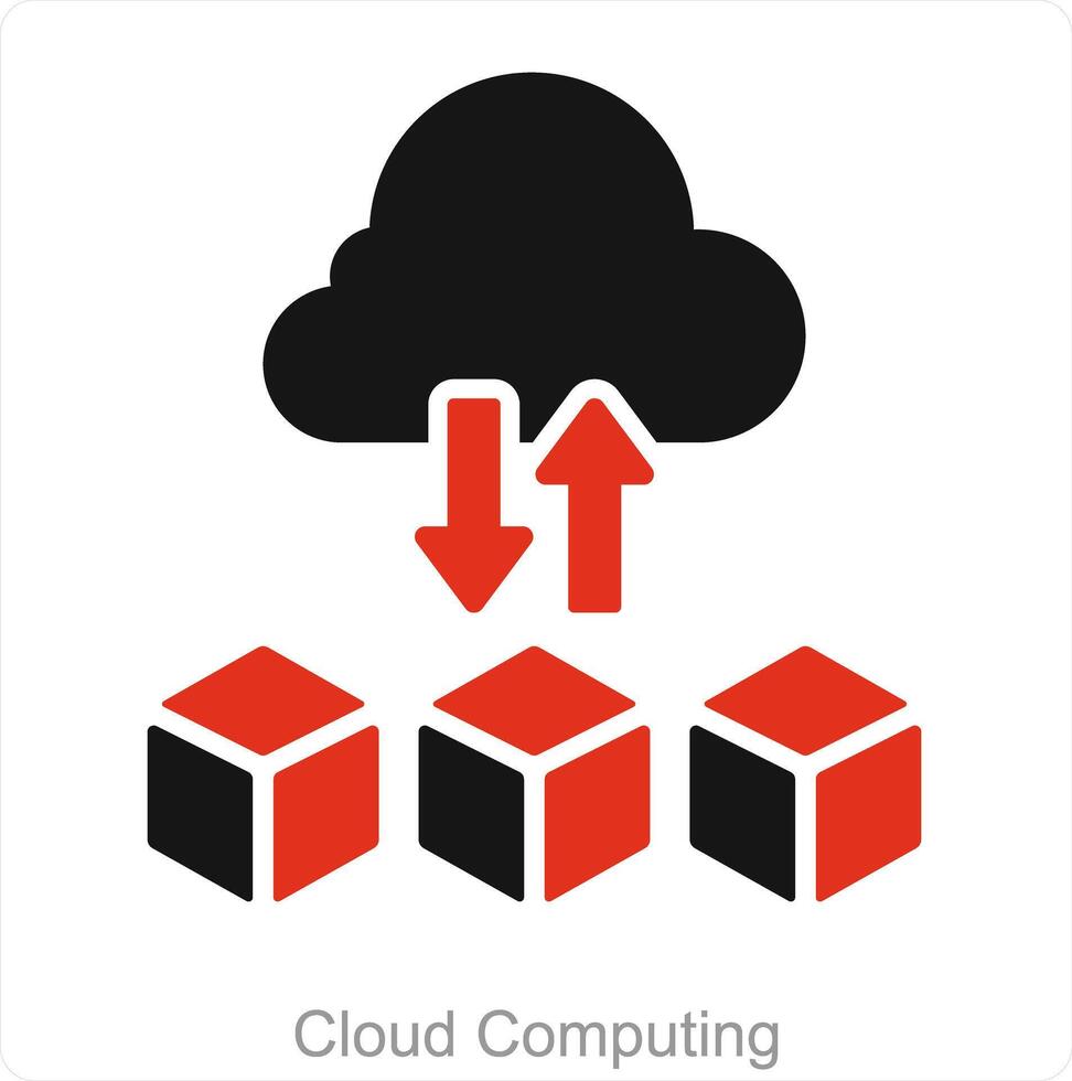 nube informática y nube icono concepto vector
