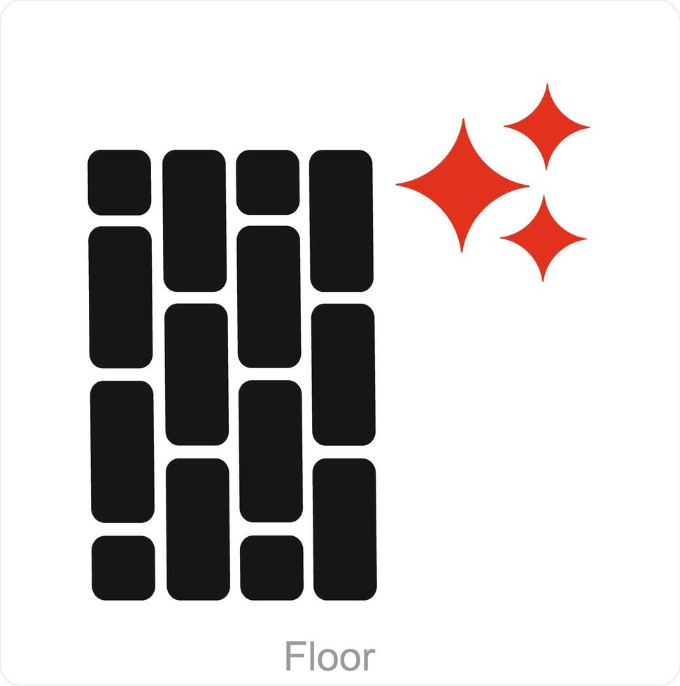 piso y pavimentación icono concepto vector