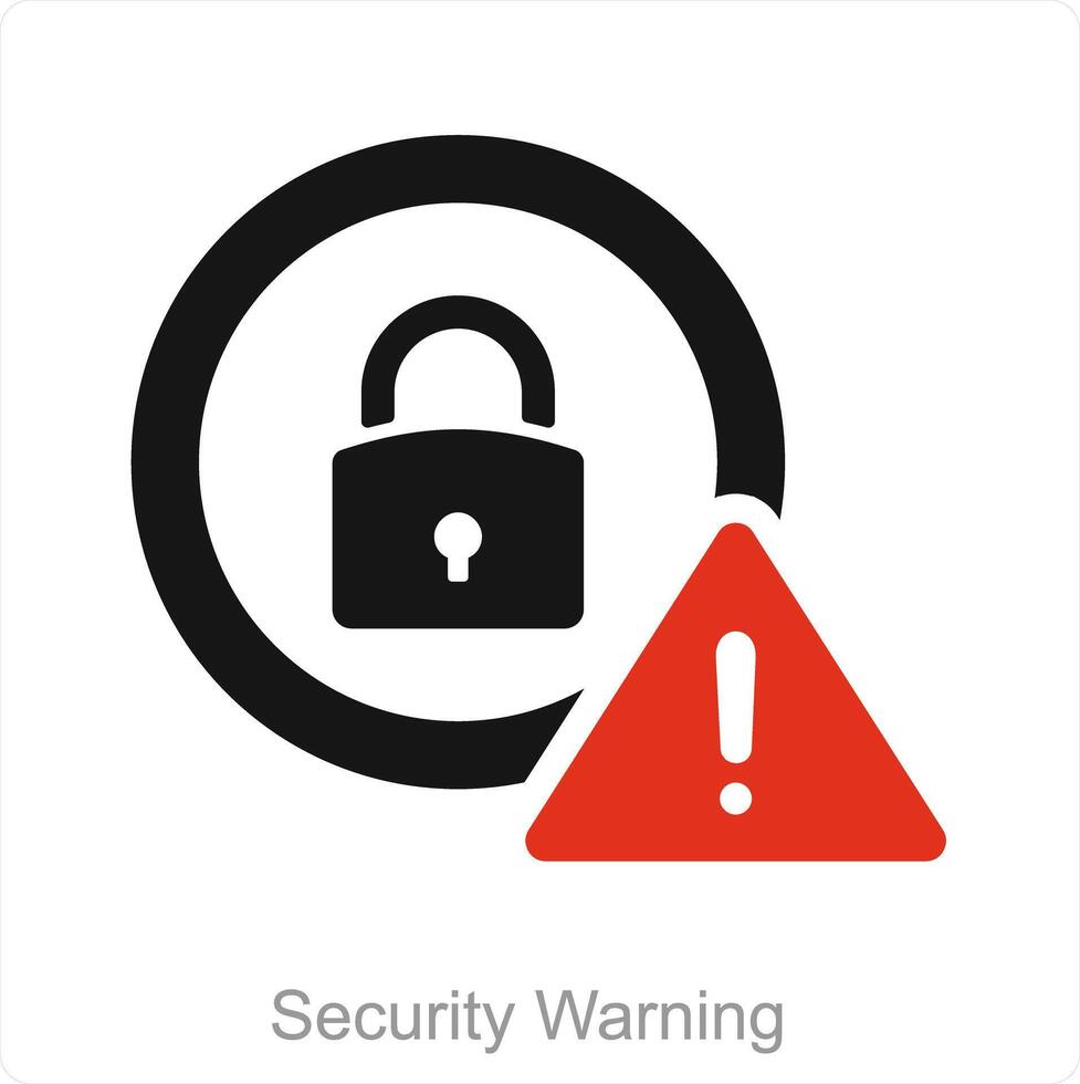 seguridad advertencia y alerta icono concepto vector