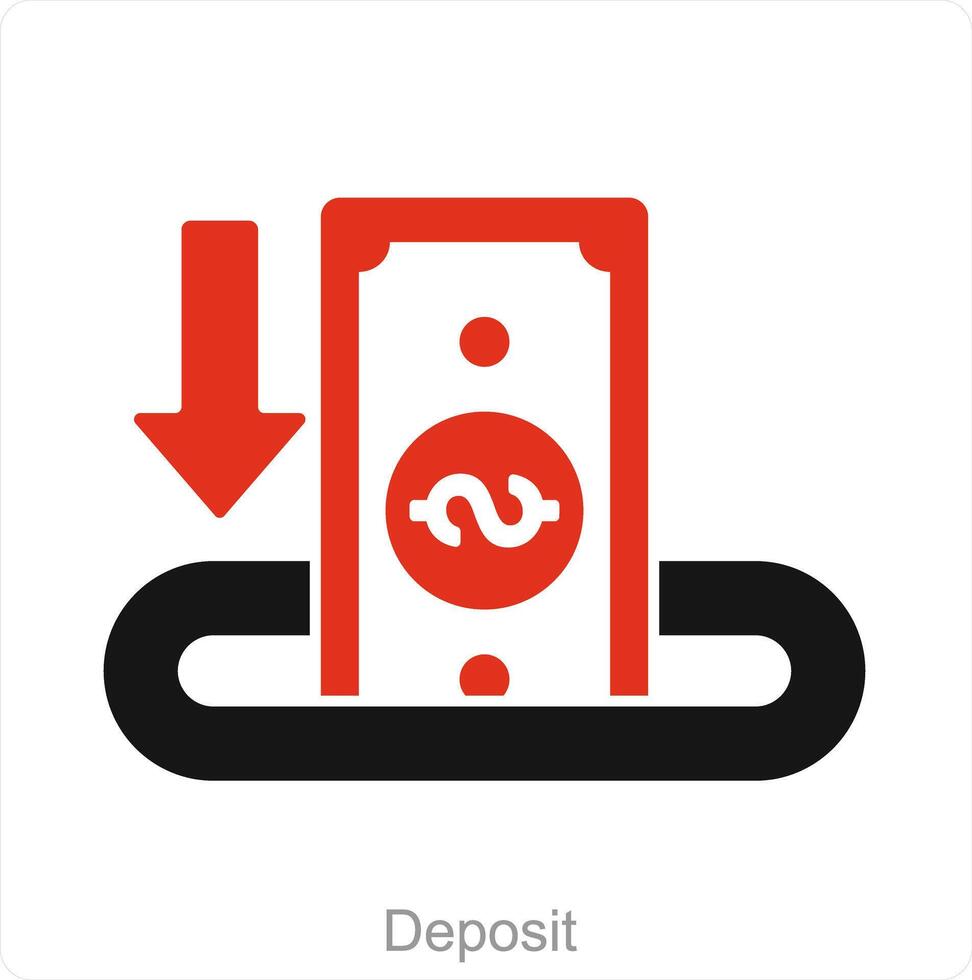 Deposit and budget icon concept vector