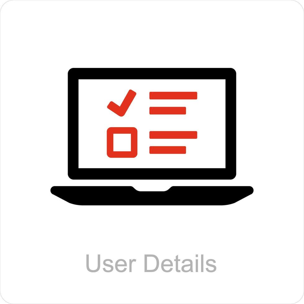 User detail and bio icon concept vector