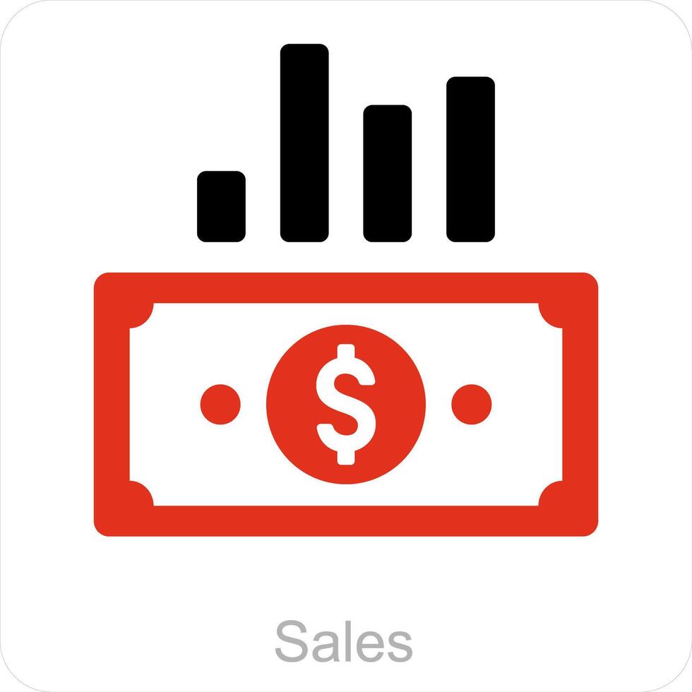 ventas y administración icono concepto vector