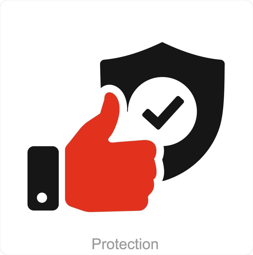 proteccion y seguro icono concepto vector