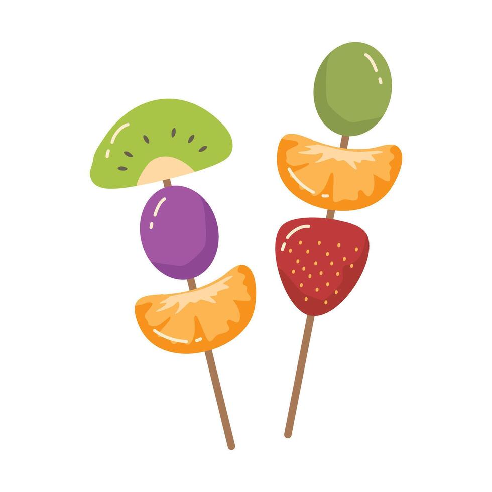 Tanghulu Traditional Chinese Hard Caramel vector