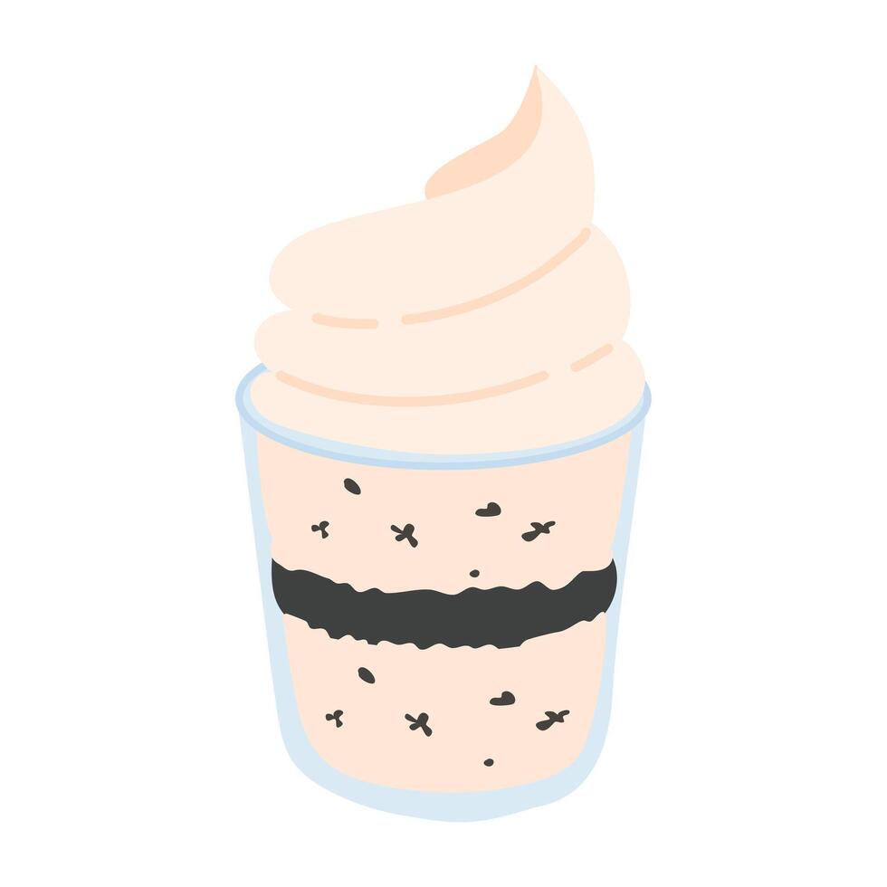 cookies and cream cheese cake vector