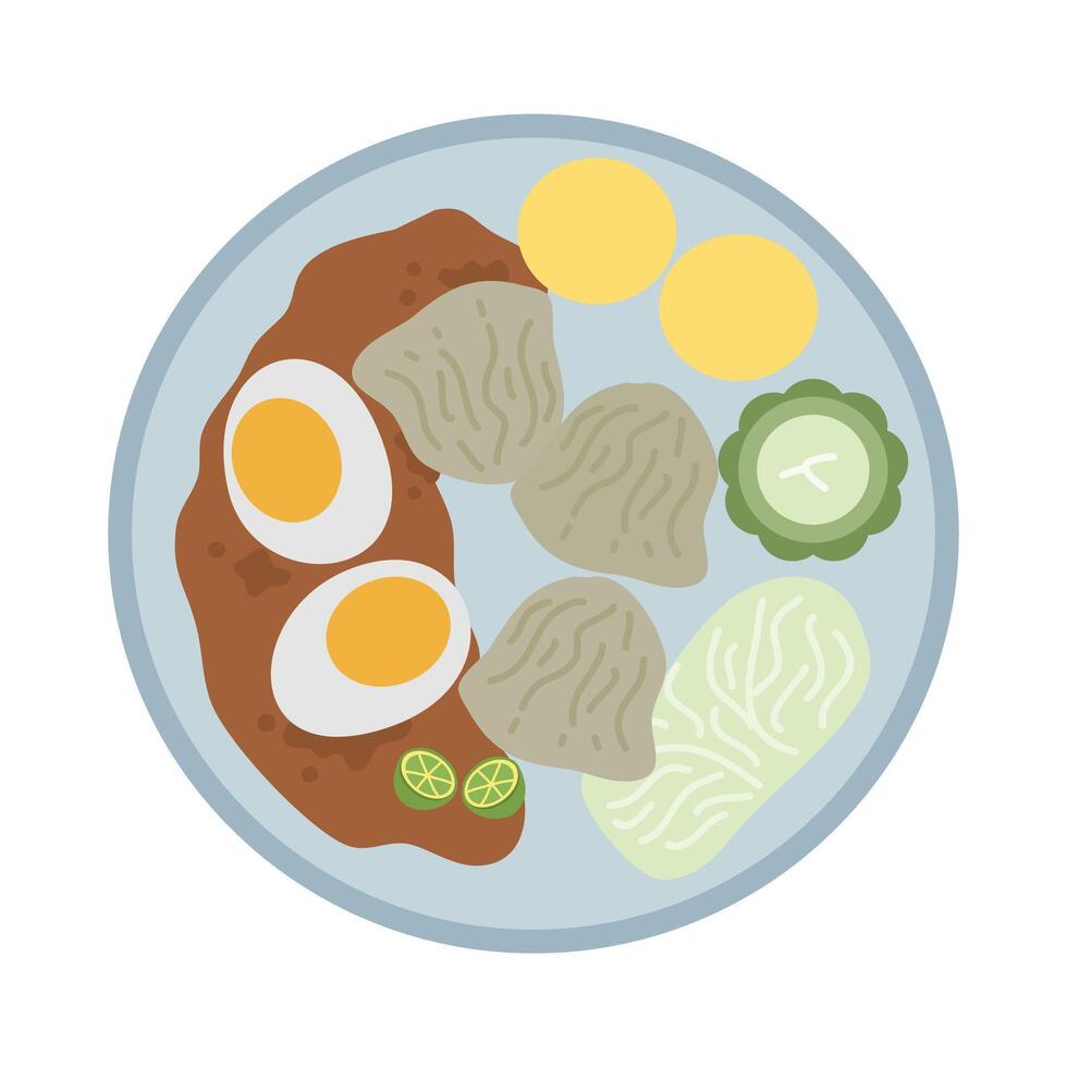 siomay bandung or steamed dumplings vector