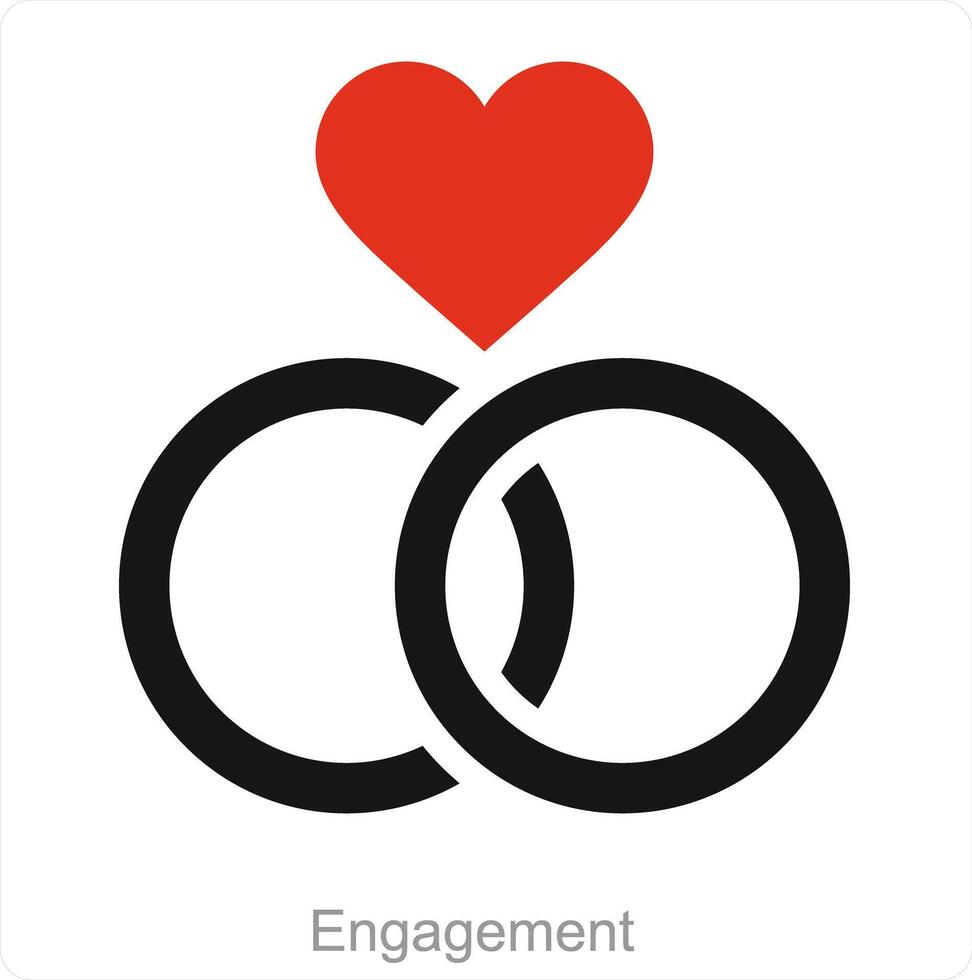 Engagement and love icon concept vector