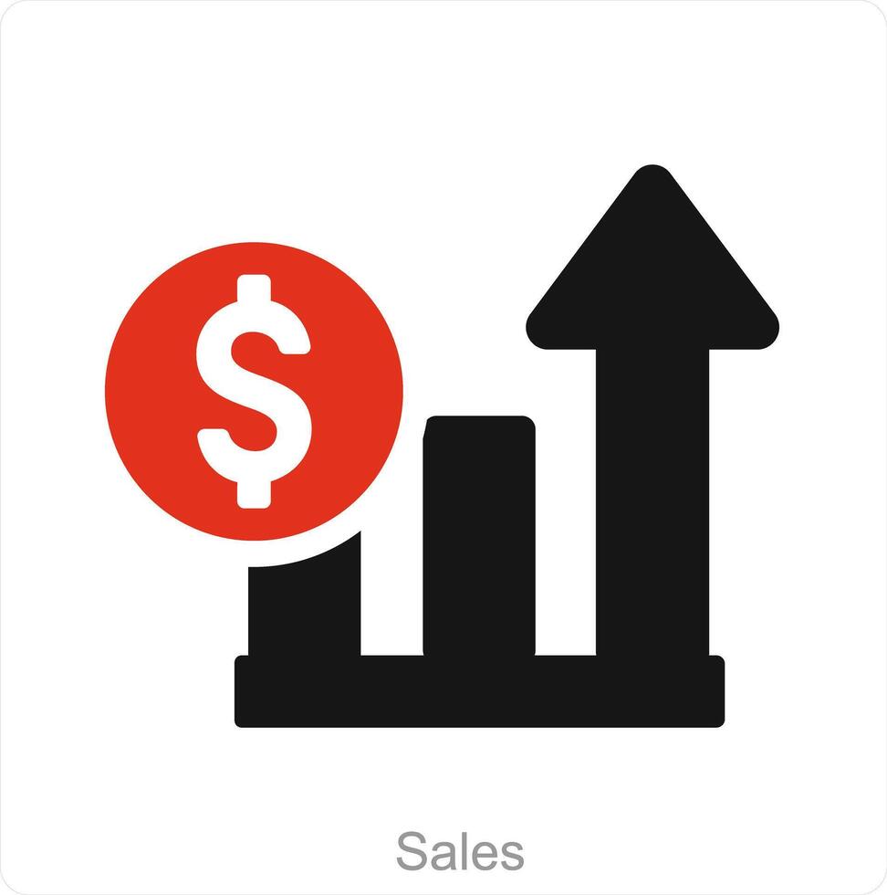 ventas y negocio icono concepto vector