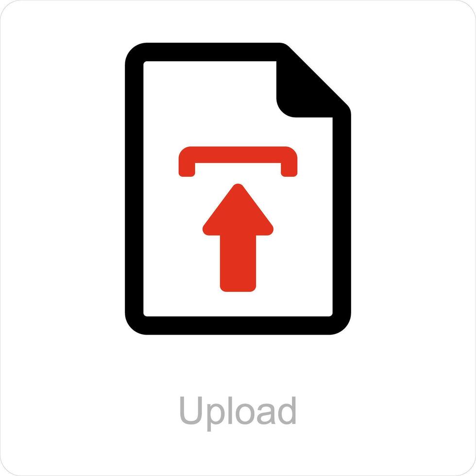 upload and document icon concept vector