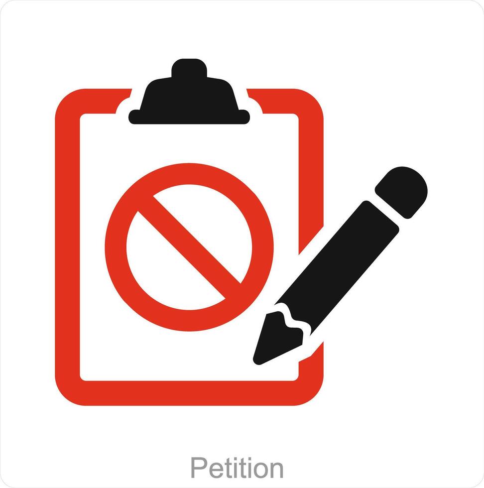 Petition and campaign icon concept vector