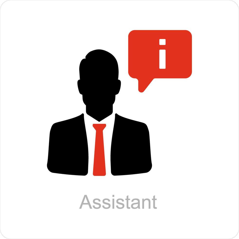 assistant and service icon concept vector