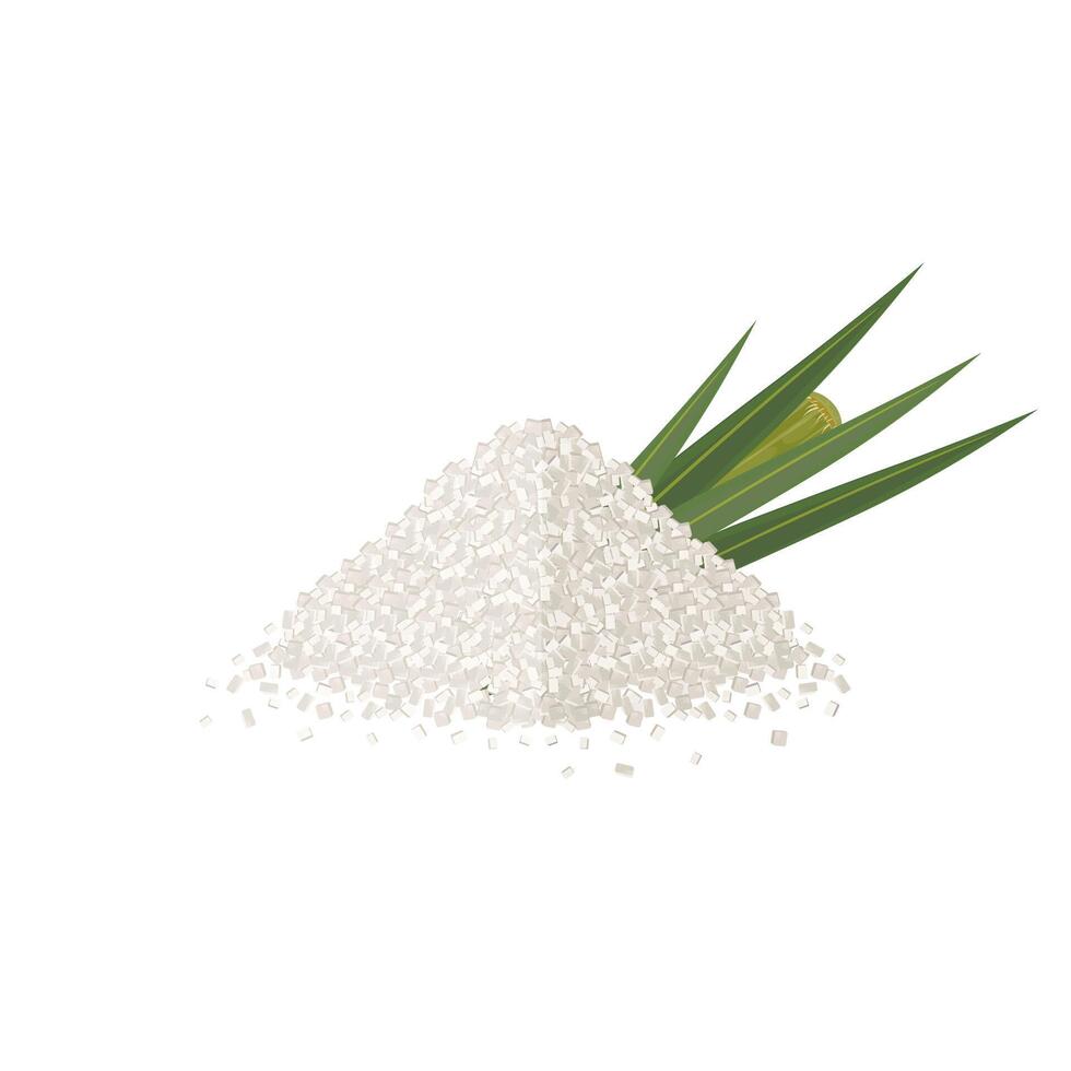 vector ilustración logo pila de blanco azúcar