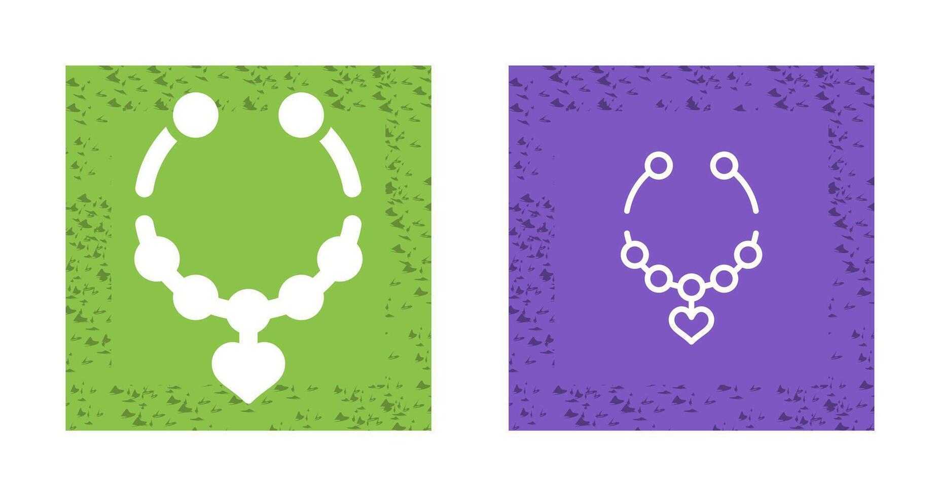 Heart Shaped Necklace Vector Icon