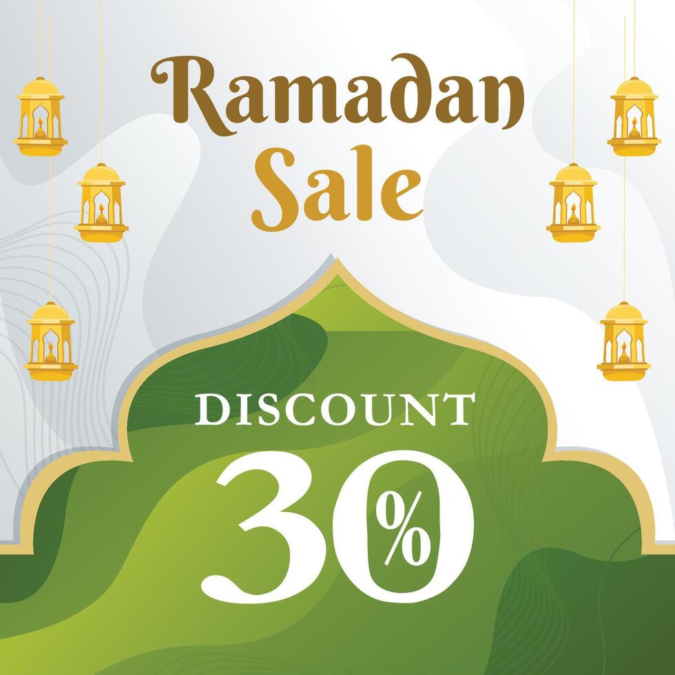 Ramadan Sale Flat Vector islamic greeting design