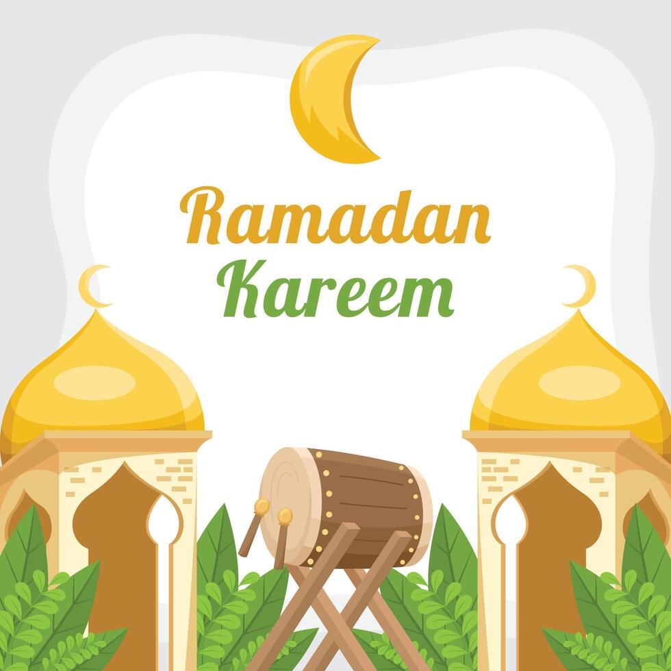 Ramadan kareem islamic greeting vector