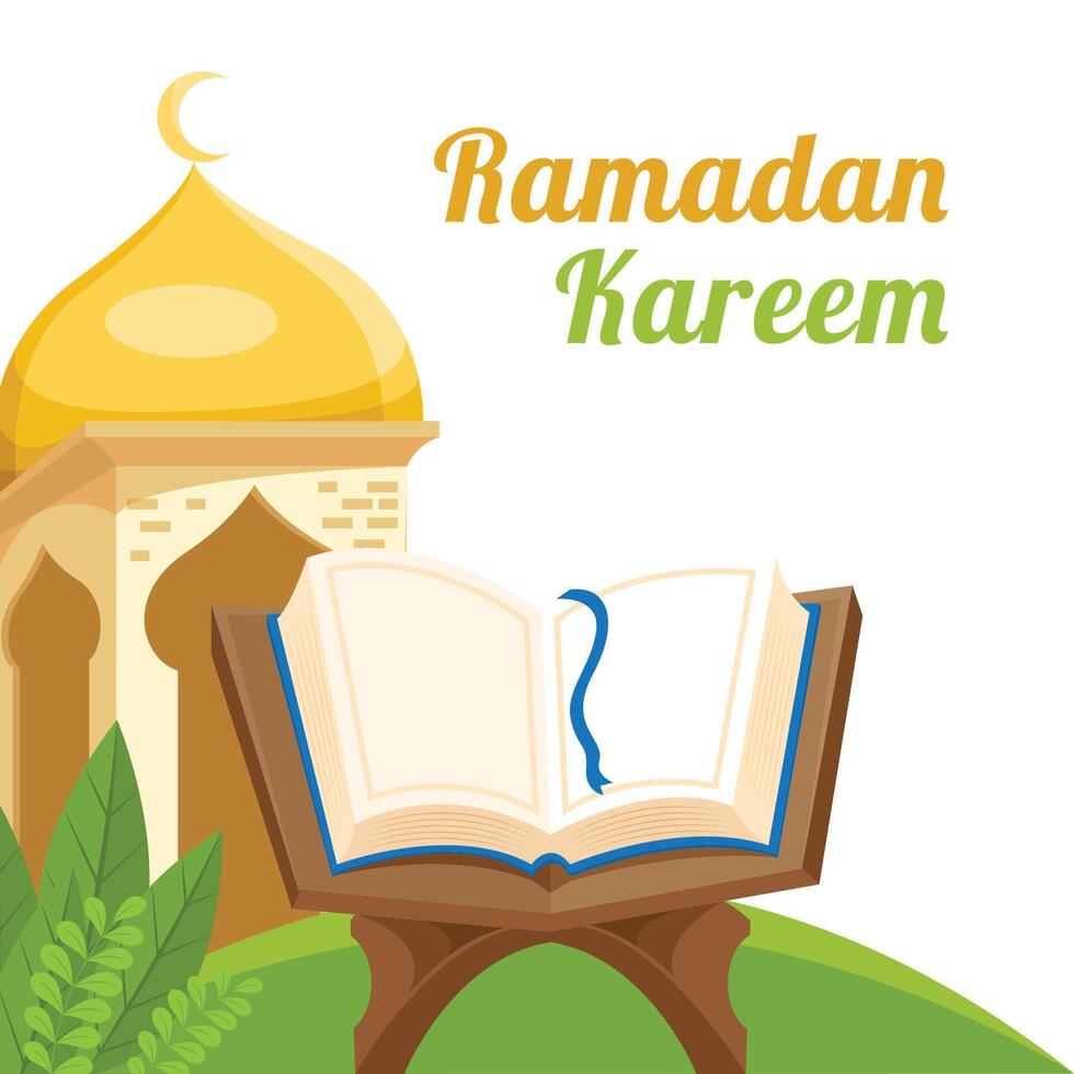 Ramadan kareem islamic greeting vector