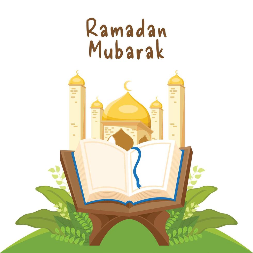 Ramadan kareem islamic greeting vector