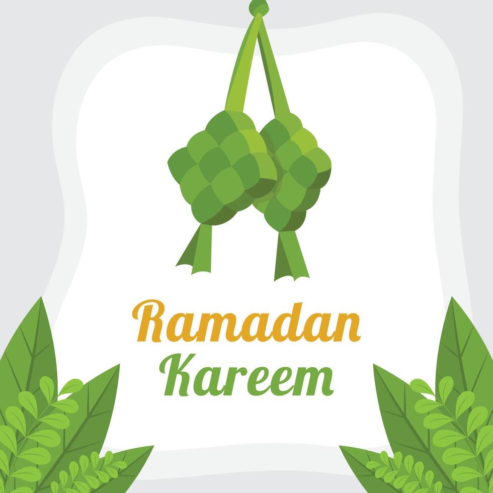 Ramadán kareem islámico saludo vector