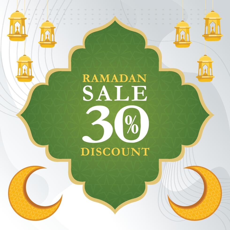 Ramadan Sale Flat Vector islamic greeting design