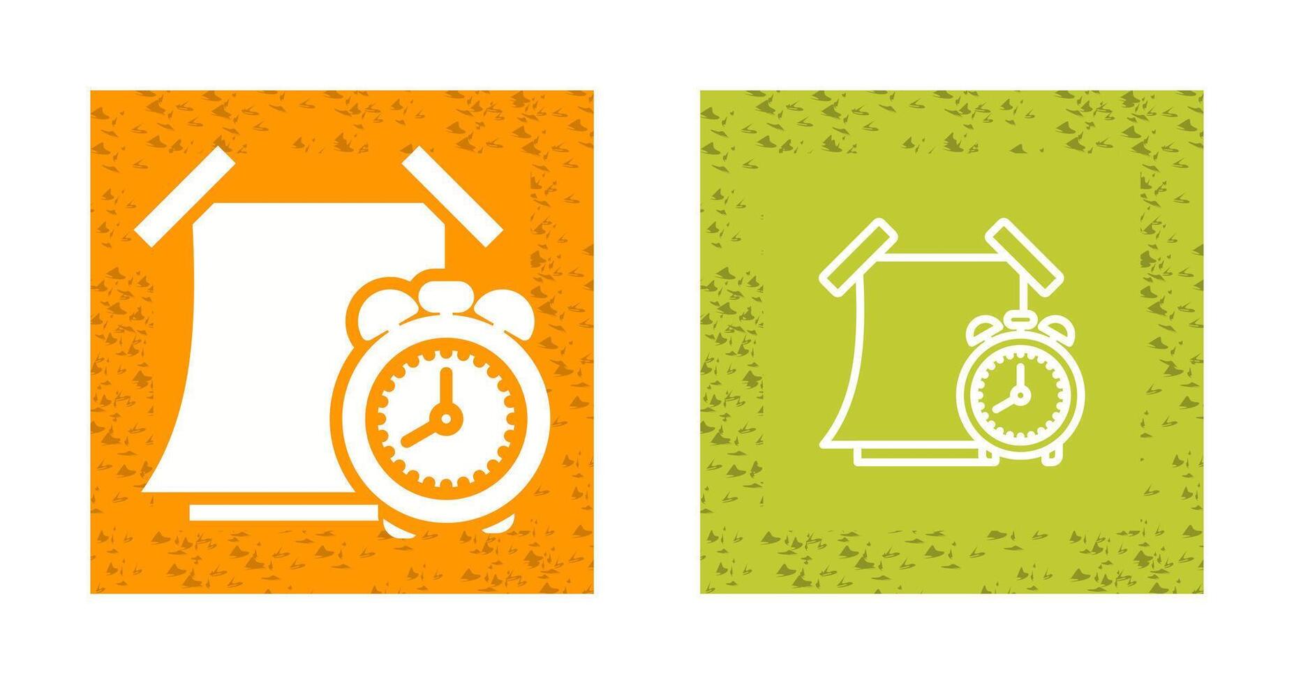 Sticky note with alarm clo Vector Icon