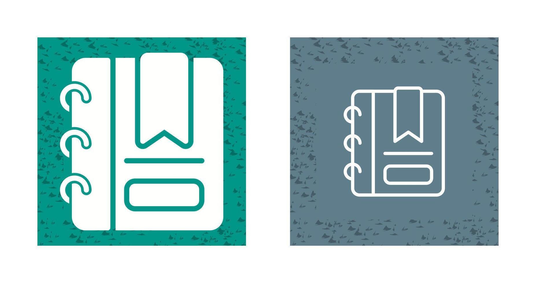 Writing pad with bookmark Vector Icon