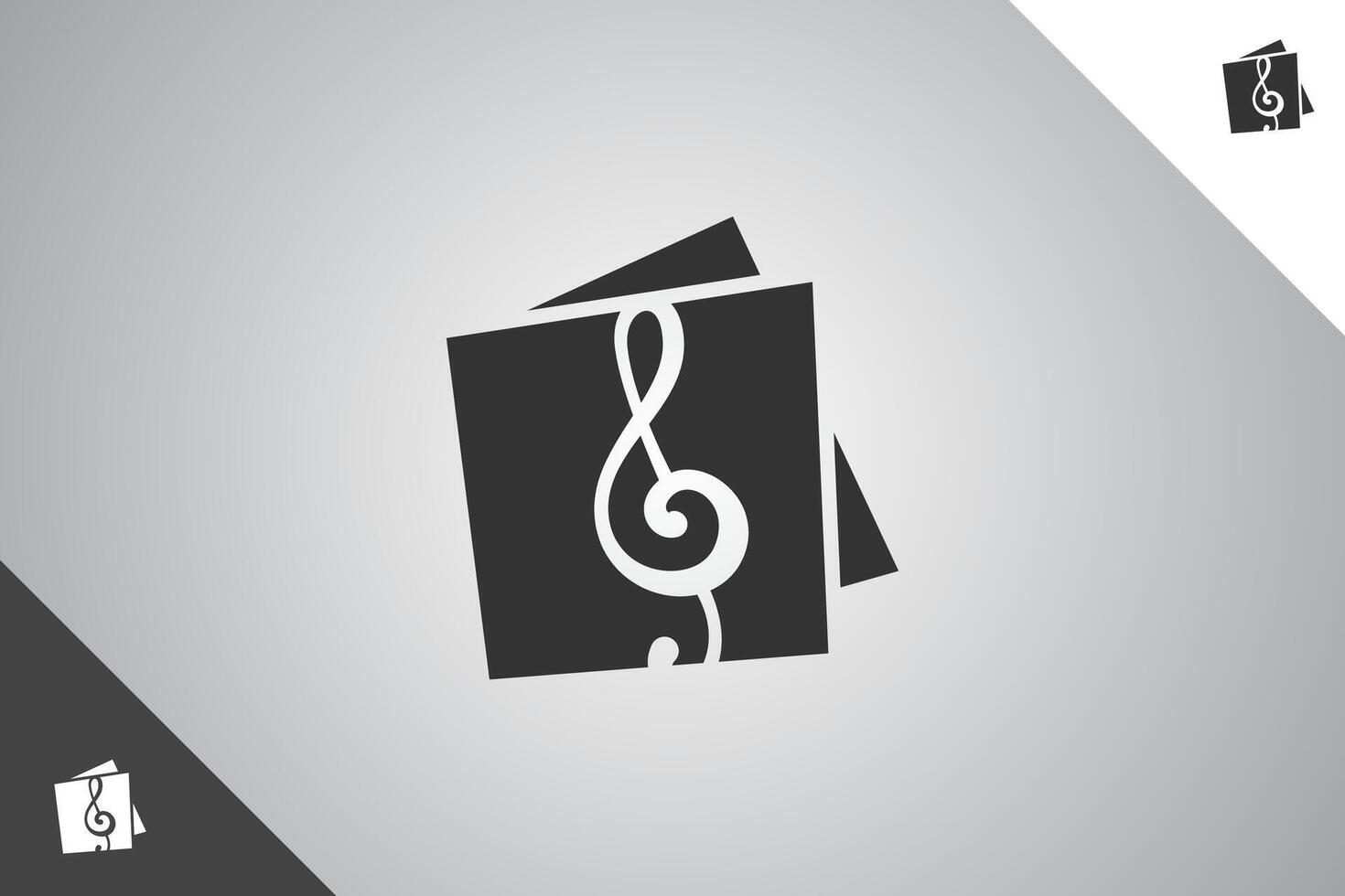 Music notes logo. Minimal and modern logotype. Perfect logo for business related to band, musicians and singers industry. Isolated background. Vector eps 10.