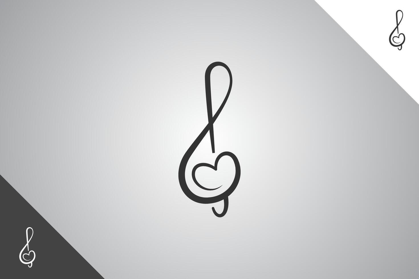 Music notes logo. Minimal and modern logotype. Perfect logo for business related to band, musicians and singers industry. Isolated background. Vector eps 10.