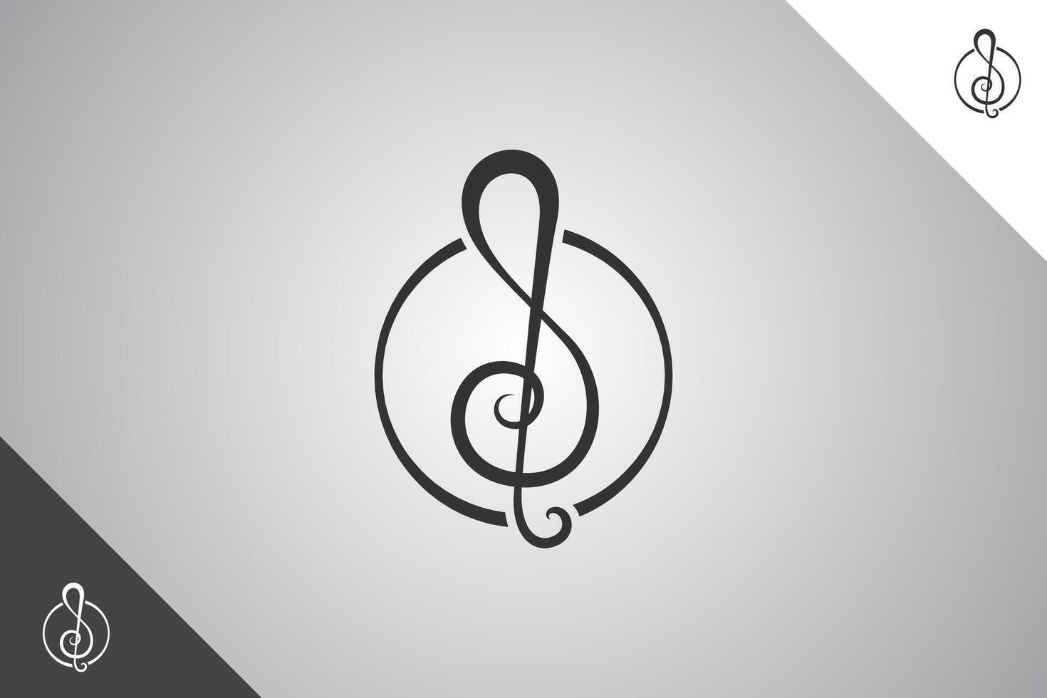 Music notes logo. Minimal and modern logotype. Perfect logo for business related to band, musicians and singers industry. Isolated background. Vector eps 10.