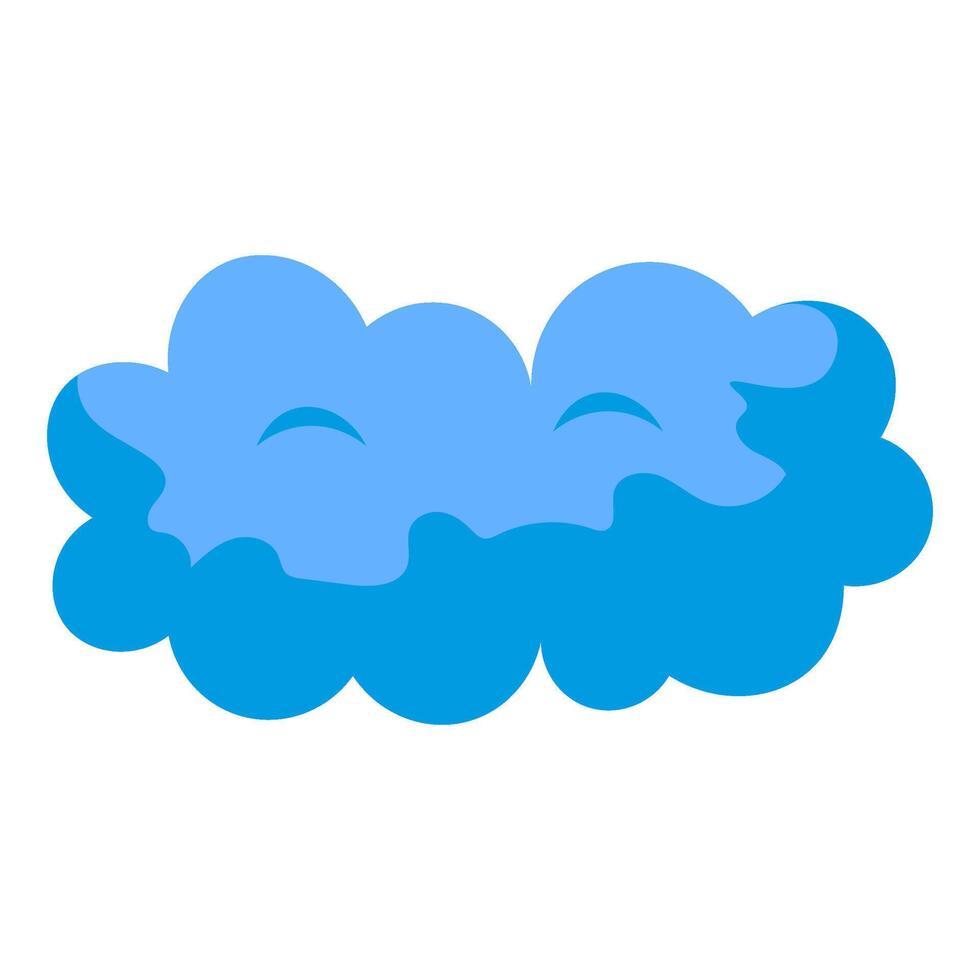 Unique blue clouds in the sky, art digital illustration vector